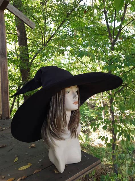 Haute couture meets Halloween: Designer large brim witch hats